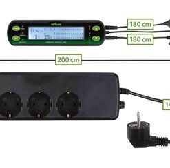 Reptiland Thermometer / Hygrostaat Digitaal 3 Schakelingen 16X4 Cm