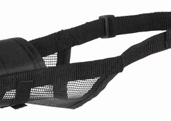 Muilkorf Polyester Met Gaas Inzet Zwart L-Xl 24-34 Cm