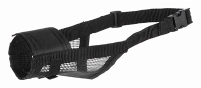 Muilkorf Polyester Met Gaas Inzet Zwart L-Xl 24-34 Cm