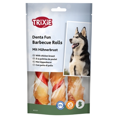 Denta Fun Barbecue Chicken Chewing Rolls 12 Cm 3 St 105 Gr