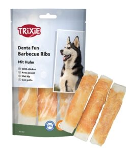 Denta Fun Chicken Chewing Barbecue Ribs 12 Cm 3 St 90 Gr