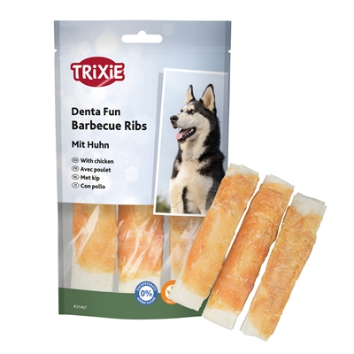 Denta Fun Chicken Chewing Barbecue Ribs 12 Cm 3 St 90 Gr