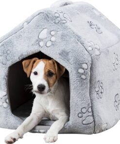 Hondenmand / Kattenmand Huis Nando Lichtgrijs 40X40X45 Cm