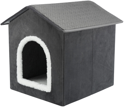 Hondenmand / Kattenmand Huis Livia Grijs / Wit 38X41X44 Cm