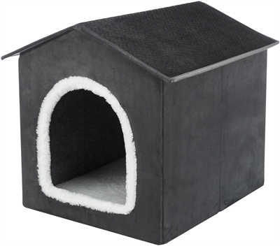 Hondenmand / Kattenmand Huis Livia Grijs / Wit 50X50X54 Cm