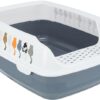 Kattenbak Delio Paars / Wit 48X35X20 Cm