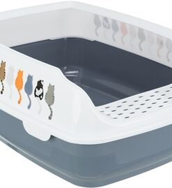 Kattenbak Delio Paars / Wit 48X35X20 Cm