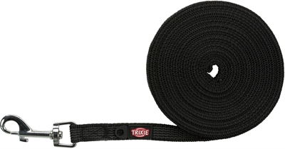 Hondenriem Sleeplijn Met Rubber Bekleed Zwart 5 Mtrx1,5 Cm