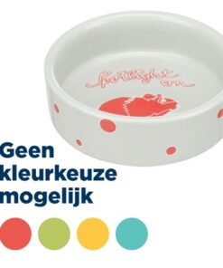 Voerbak / Waterbak Keramiek Spotlight Hamster Assorti 8 Cm 4 St