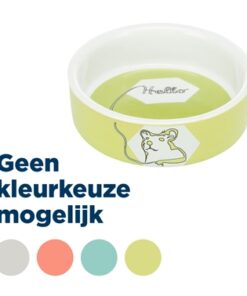 Voerbak / Waterbak Keramiek Strip Hamster Assorti 8 Cm 4St