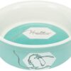 Voerbak / Waterbak Keramiek Strip Konijn Assorti 11 Cm 4St