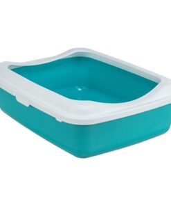 Kattenbak Classic Petrol / Wit 47X37X15 Cm
