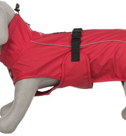 Regenjas Hond Vimy Rood Rug 35 Cm Buik 34-46 Cm