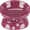 Voerbak / Waterbak Verhoogd Bordeaux / Bes 13 Cm 4 St