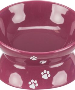 Voerbak / Waterbak Verhoogd Bordeaux / Bes 13 Cm 4 St