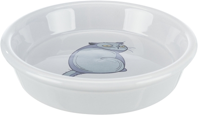 Voerbak / Waterbak Boze Kat Grijs 13 Cm 250 Ml