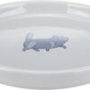 Voerbak / Waterbak Plat En Breed Kattenprint Grijs 23 Cm 600 Ml 4 St