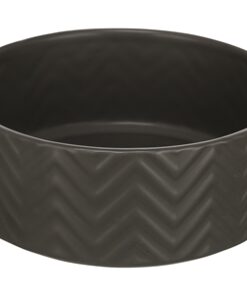 Voerbak / Drinkbak Wave Keramiek Grijs 20 Cm 1,6 Ltr