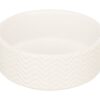 Voerbak / Drinkbak Wave Keramiek Wit 20 Cm 1,6 Ltr