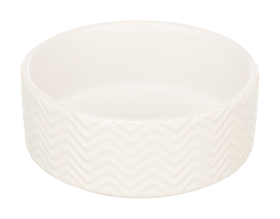 Voerbak / Drinkbak Wave Keramiek Wit 20 Cm 1,6 Ltr