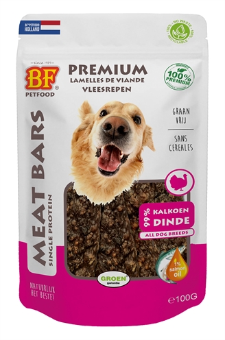 Petfood Meat Bars Kalkoen 100 Gr