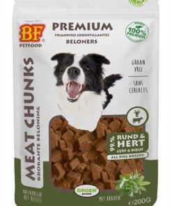 Petfood Meat Chunks Rund En Hert 200 Gr