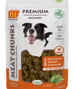 Petfood Meat Chunks Kip En Zalm 200 Gr