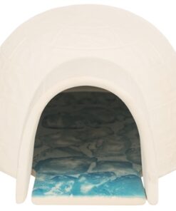 Hamster Iglo Met Koelplaat Keramiek Wit 15X13X9 Cm