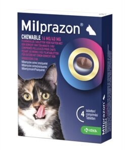Milprazon Kauwtabletten Ontwormingstabletten Kat >2 Kg 16 Mg/40 Mg 4 Tbl