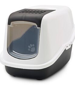 Kattenbak Nestor Wit / Zwart 56X39X38,5 Cm