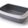 Kattenbak Iriz Met Rand Koudgrijs / Wit 42X31X12,5 Cm
