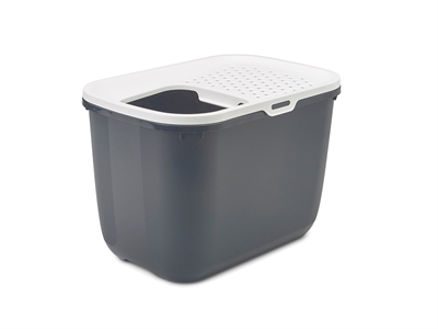 Kattenbak Hop In Antraciet / Wit 58,5X39X39,5 Cm