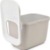 Kattenbak Hop In Wit / Mokka 58,5X39X39,5 Cm