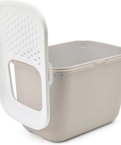 Kattenbak Hop In Wit / Mokka 58,5X39X39,5 Cm