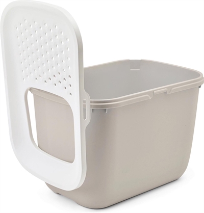 Kattenbak Hop In Wit / Mokka 58,5X39X39,5 Cm