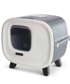 Kattenbak Mira Deluxe Antraciet / Wit 55,5X44X49,5 Cm