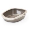 Kattenbak Happy Planet Gizmo Met Rand Mocca / Warmgrijs 44X35,5X12,5 Cm