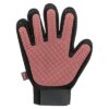 Vachtverzorgingshandschoen Mesh-Materiaal / Tpr Roze / Zwart 16X24 Cm