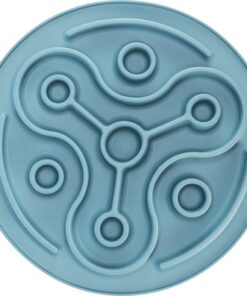 Voermat Slowfeeding Tpe Blauw 28X28 Cm