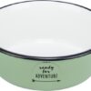 Voerbak Drinkbak Emaille / Rvs Groen 12X12 Cm 300 Ml 4 St