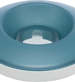 Slowfeeding Rocking Bowl Kunststof / Tpr Grijs / Blauw 23X23 Cm 500 Ml