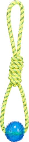 Aquatoy Touw Trekspeeltje Drijvend Polyester Geel / Groen 6X6X40 Cm
