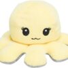 Octopus Omkeerbaar Pluche Grijs / Geel 19 Cm