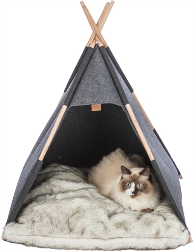 Schuilplaats Tipi Vilt Antraciet 70X70X70 Cm