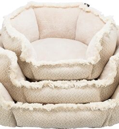 Hondenmand Boho Hoekig Beige 50X50X18 Cm
