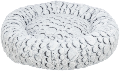 Hondenmand Mila Rond Pluche Wit / Grijs 60X60X10 Cm