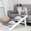 Loopplank Met Uitklapbare Treden Mdf Wit 44X106X46 Cm