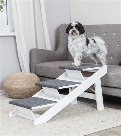 Loopplank Met Uitklapbare Treden Mdf Wit 44X106X46 Cm