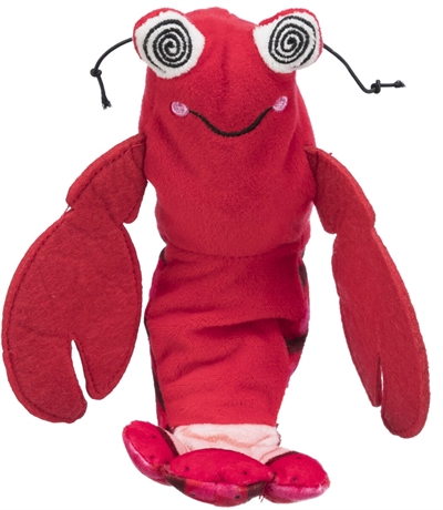 Spartelgarnaal Stof Catnip Rood 23 Cm