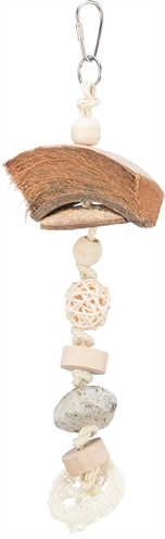 Natuurspeelgoed Kokosnoot / Rotan / Lavasteen Naturel 35 Cm